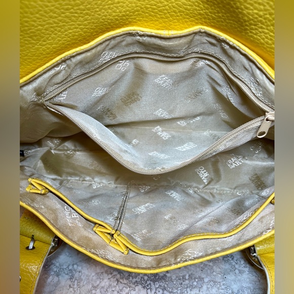 Franco Sarto Yellow Pebbled Leather Shoulder Bag - Picture 9 of 10